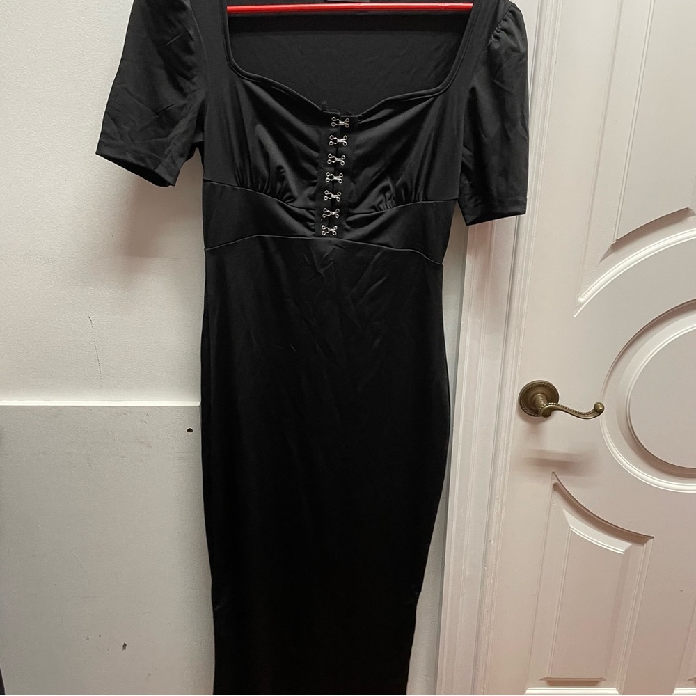 Black bustier dress